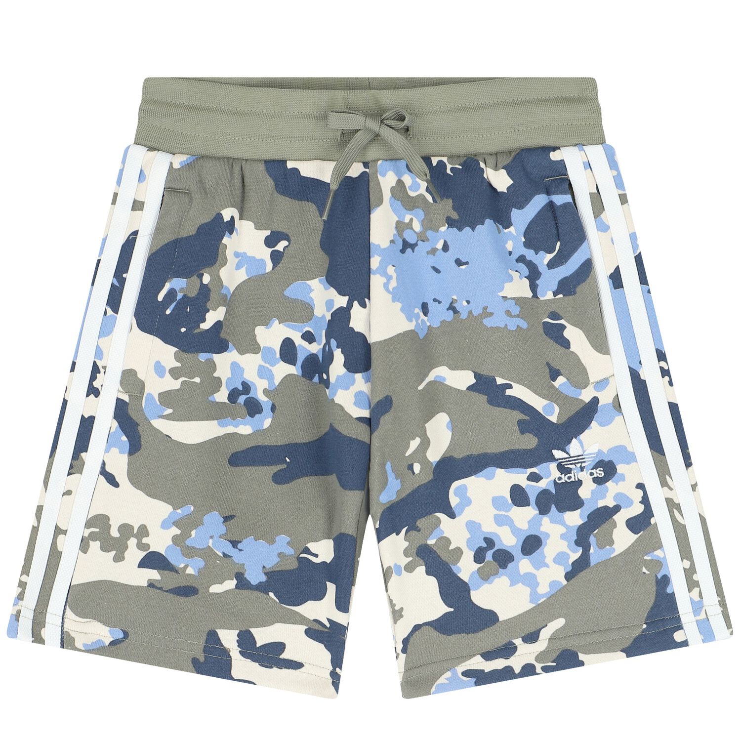 White & Grey Camouflage Shorts, 1, hi-res image number null