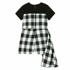Girls Black & White Gingham Playsuit, 1, hi-res