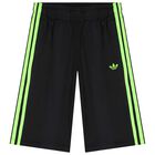 Black Trefoil Logo Shorts, 1, hi-res