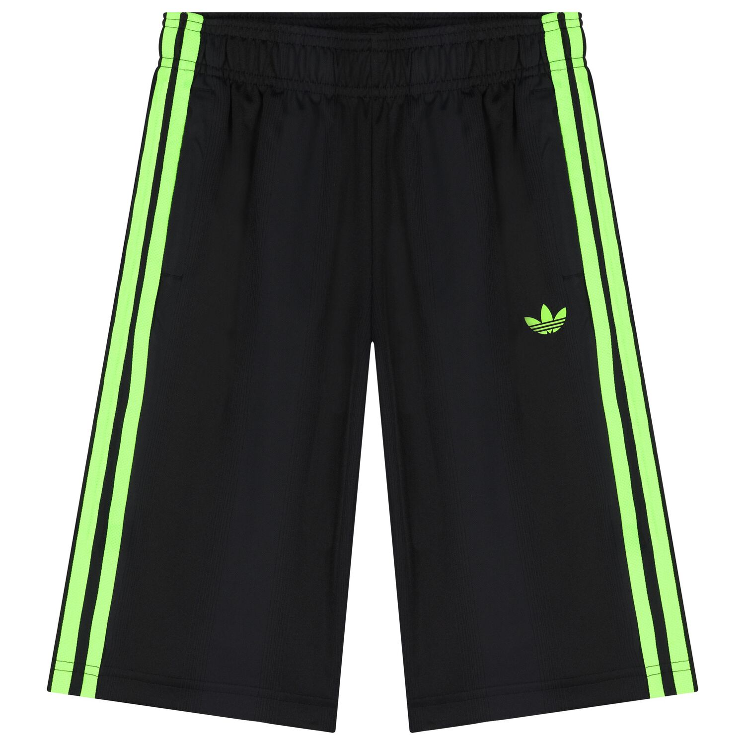 Black Trefoil Logo Shorts, 1, hi-res