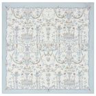 Ivory & Blue Toile de Jouy Baby Swaddle Carré Blanket, 1, hi-res