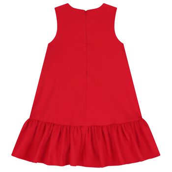 Girls Red Flower Dress