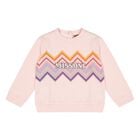Younger Girls Pink Logo Zig Zag Sweatshirt          , 1, hi-res