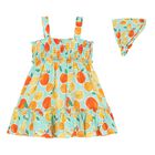 Younger Girls Green Fruits Dress Set, 1, hi-res