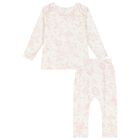 Baby Girls Ivory & Pink Toile Du Jouy Pyjamas, 1, hi-res