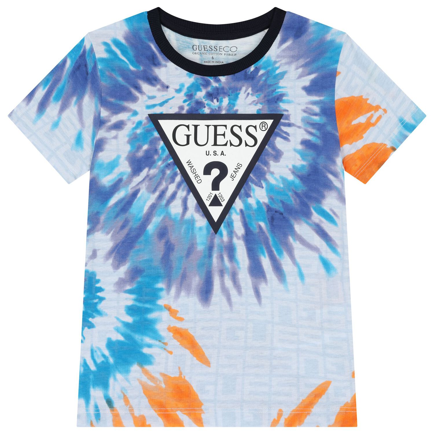 Boys Blue Logo Tie-Dye Shorts Set, 1, hi-res