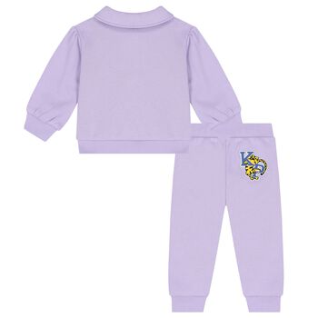 Younger Girls Purple Logo Tracksuit