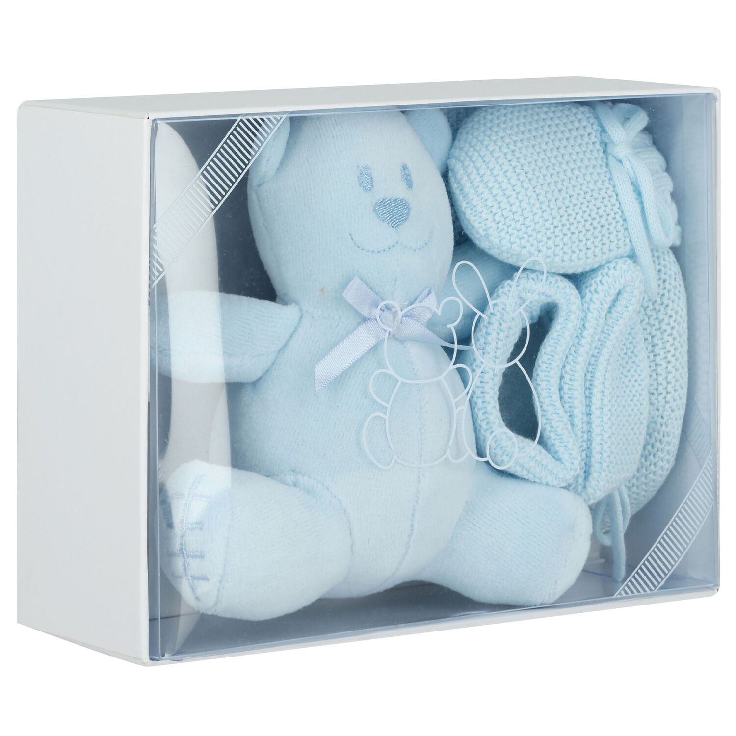 Baby Boys Blue Mittens & Booties Gift Set, 1, hi-res image number null