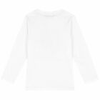 Boys White & Gold Logo Long Sleeve Top, 1, hi-res