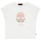 Girls White Flower Logo T-Shirt, 1, hi-res