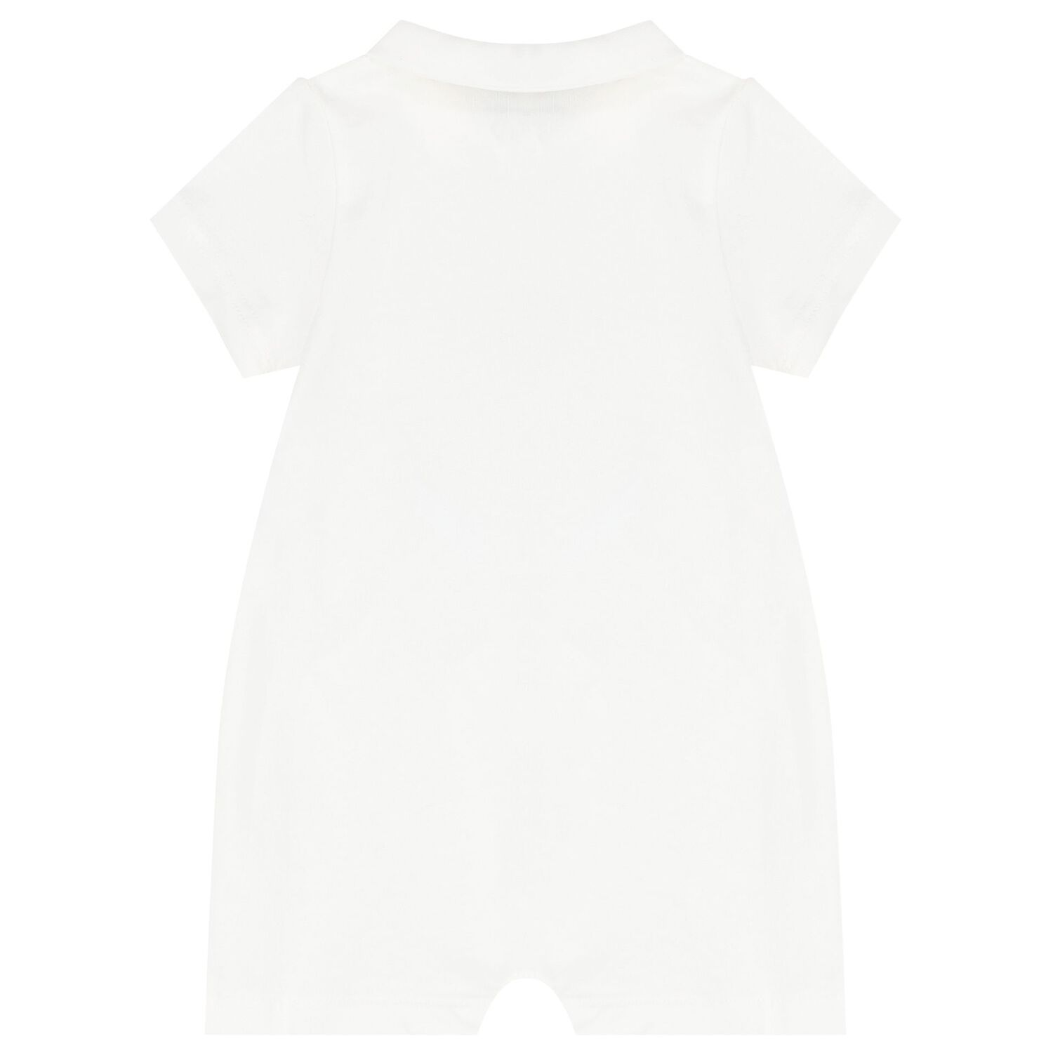 Baby Boys White Logo Romper, 1, hi-res