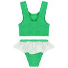 Girls Green Crinkle Bikini, 2, hi-res