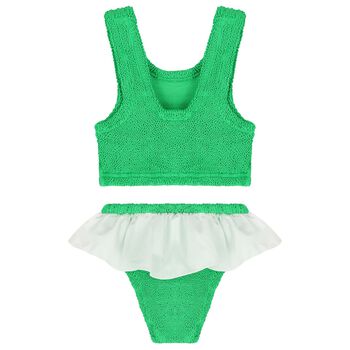 Girls Green Crinkle Bikini
