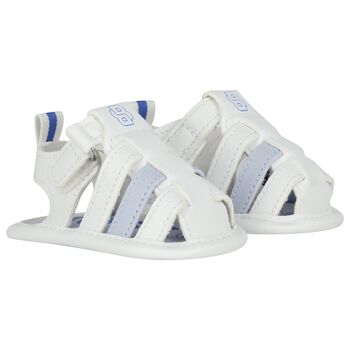 Baby Boys White Logo Sandals