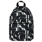 Black Logo Backpack, 1, hi-res