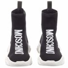 Black Logo Sock Trainers, 1, hi-res
