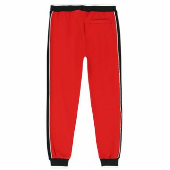 Boys Red Logo Joggers