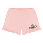 Younger Girls White & Pink Teddy Bear Shorts Set, 1, hi-res
