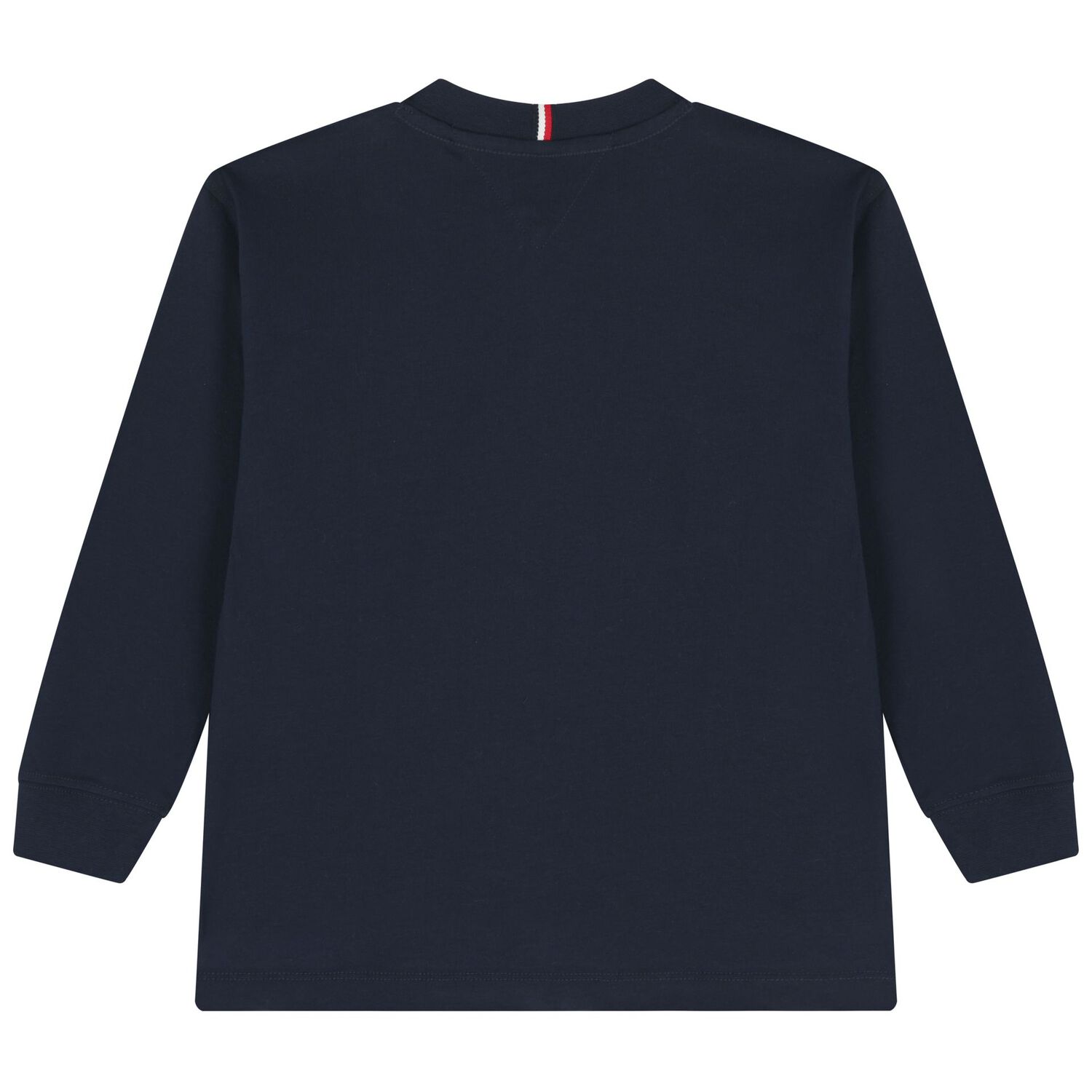 Boys Navy Blue Logo Long Sleeve Top, 1, hi-res