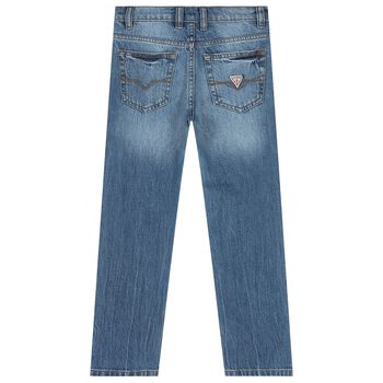 Boys Blue Logo Denim Jeans