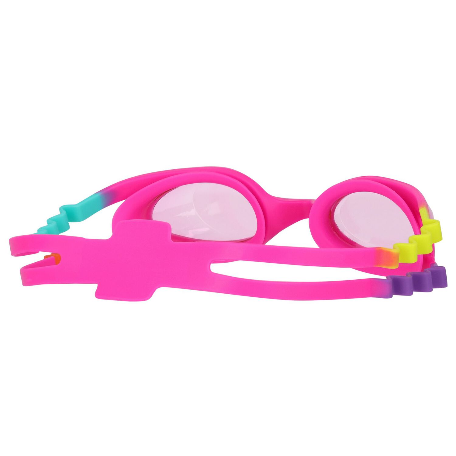 Girls Pink Logo Swimming Goggles, 2, hi-res