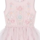 Baby Girls Pink Ruffled Tulle Dress Set, 1, hi-res
