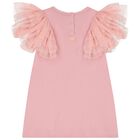 Girls Pink Tulle Dress, 3, hi-res