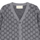 Grey logo Jacquard Baby Cardigan, 1, hi-res