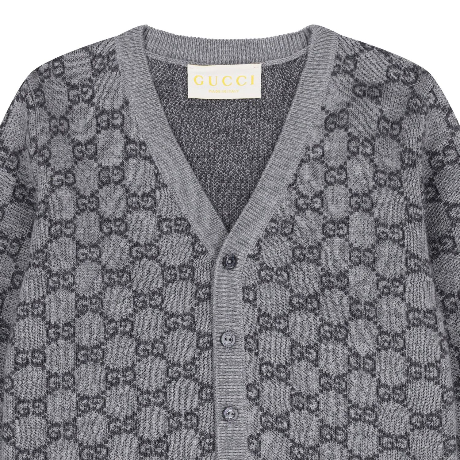 Grey logo Jacquard Baby Cardigan, 1, hi-res image number null