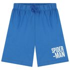 Boys White & Blue Spiderman Shorts Set, 1, hi-res