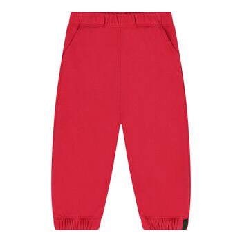 Baby Boys Red Web Striped Joggers