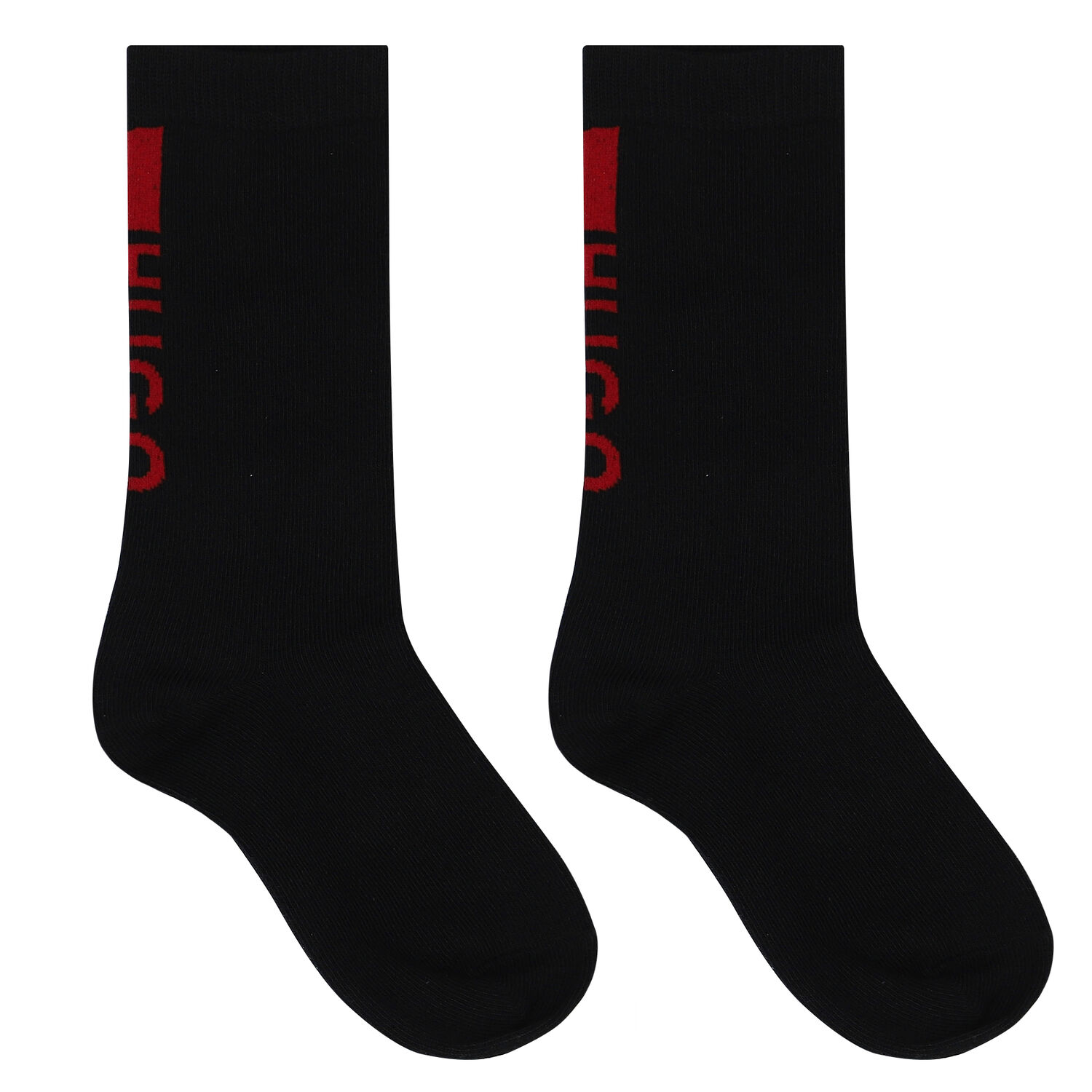 Boys Black & White Logo Socks (2 Pack), 1, hi-res