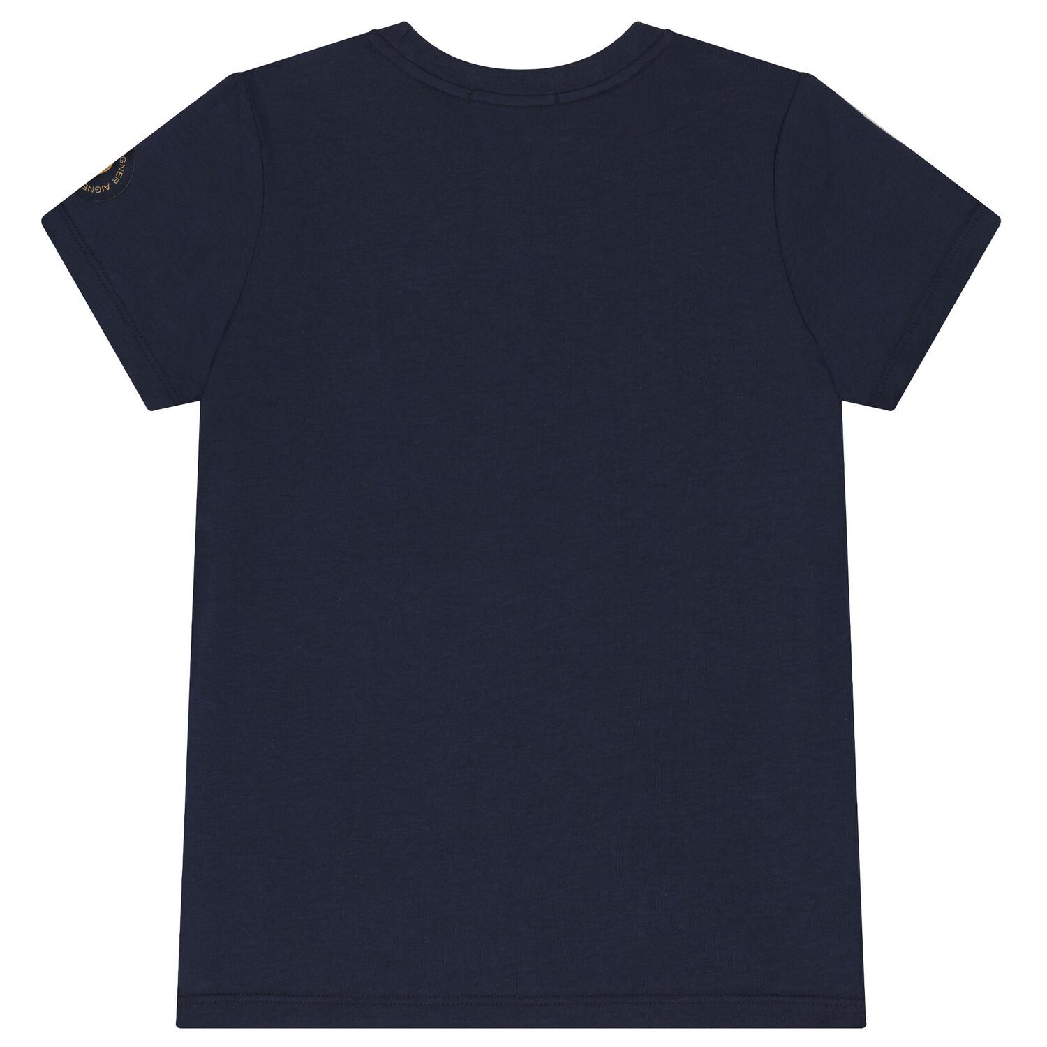 Boys Navy Blue & White Logo T-Shirt, 2, hi-res