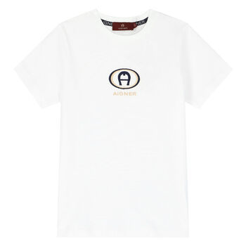 Boys White Logo T-Shirt