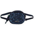 Girls Navy Logo Sequins Belt Bag, 1, hi-res