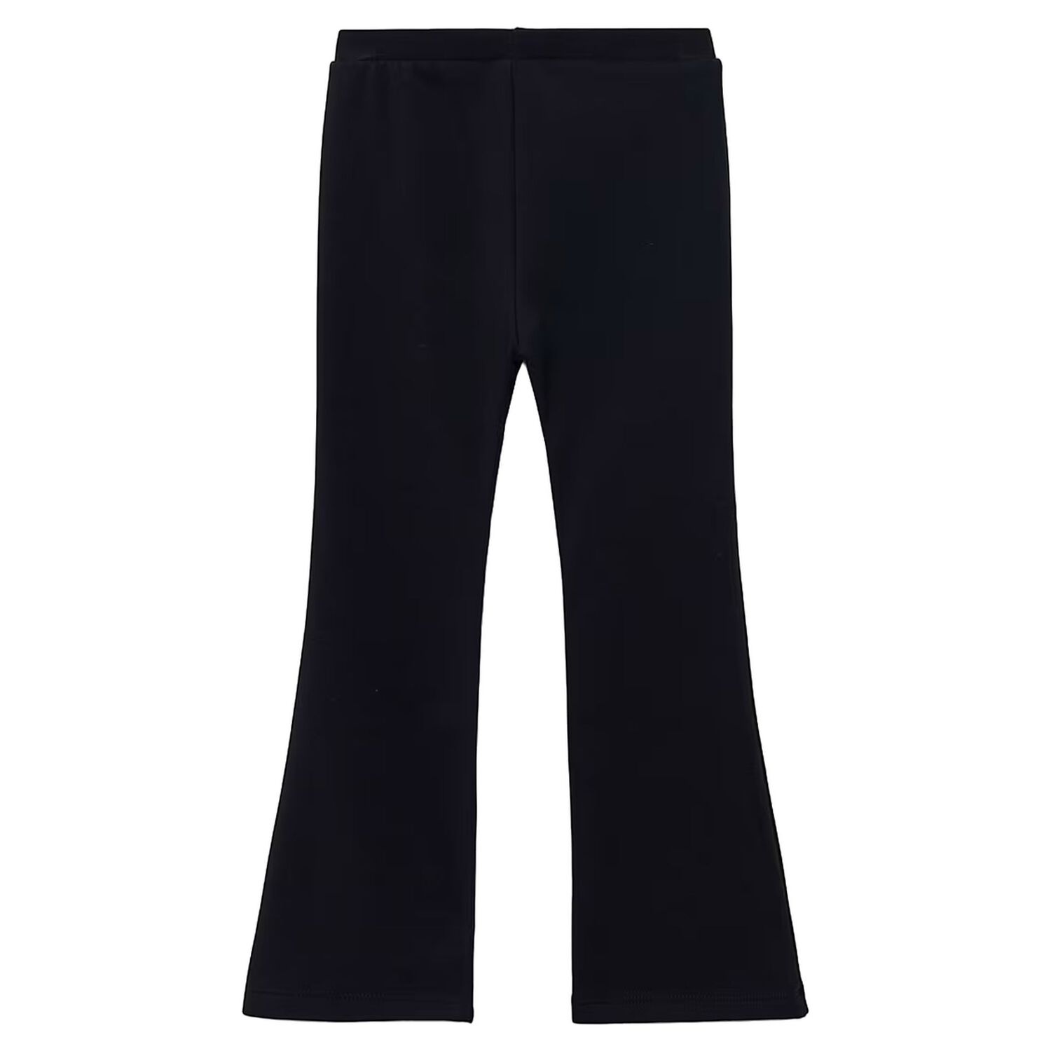Girls Black Flared Leggings, 1, hi-res