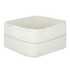 Baby White & Gold Accessory Basket, 1, hi-res