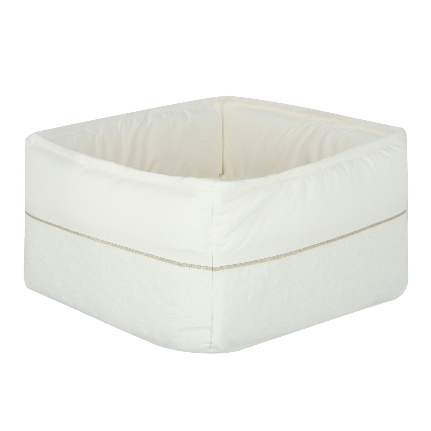 Baby White & Gold Accessory Basket, 1, hi-res image number null