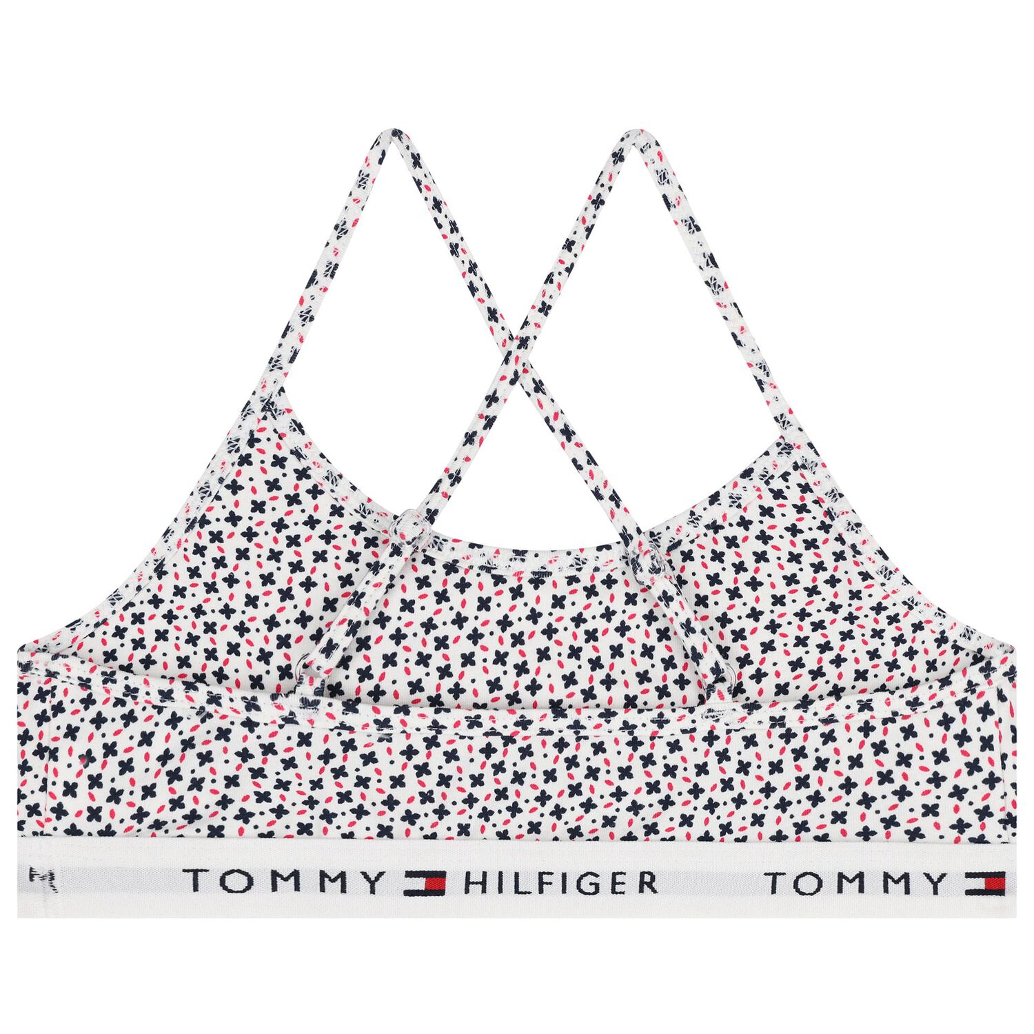 Girls Navy & White Logo Bra Tops (2-Pack) , 1, hi-res