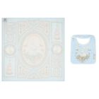 Blue & Pink Spring Bunny Baby Carr&eacute; Swaddle & Bib Gift Set, 1, hi-res