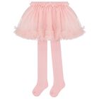 Baby Girls Pink Tulle Skirt Set, 2, hi-res