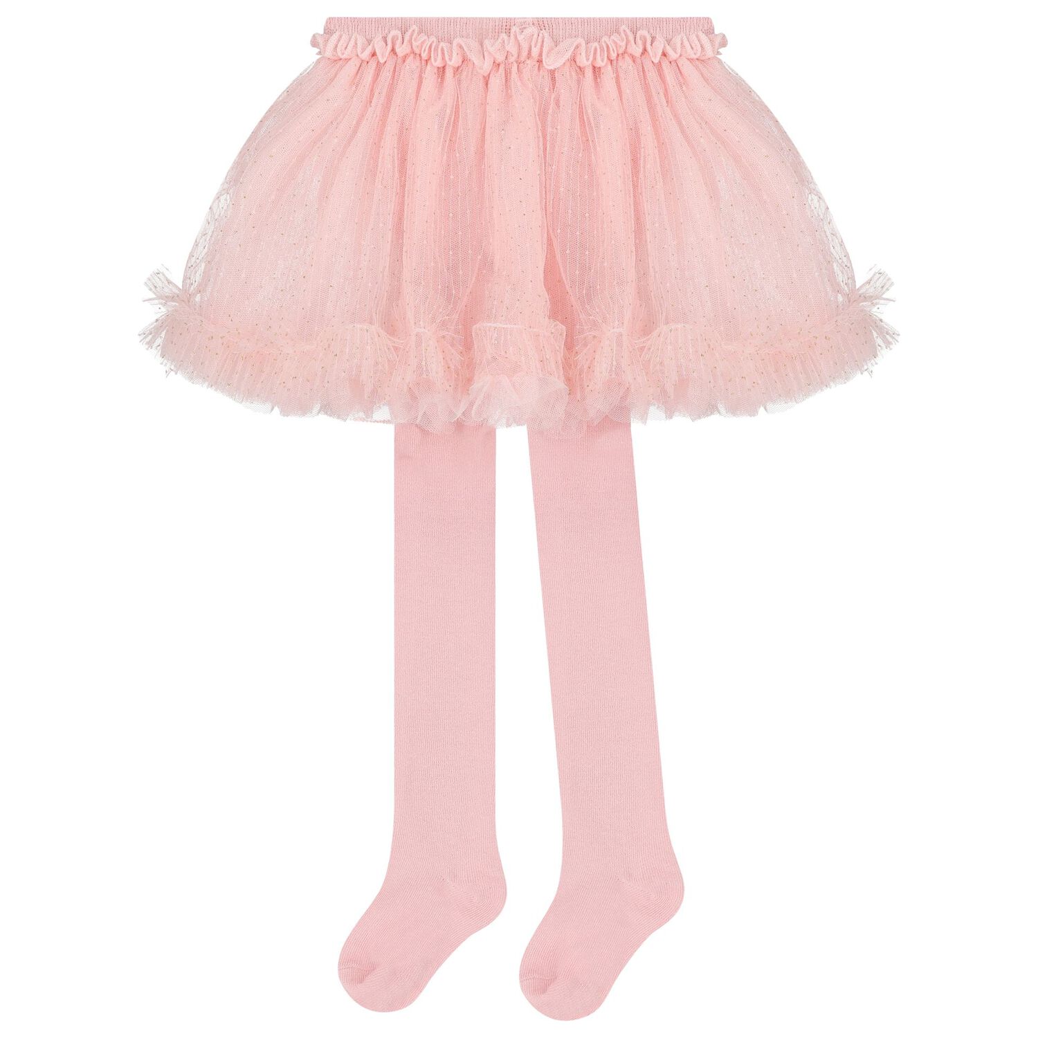 Baby Girls Pink Tulle Skirt Set, 2, hi-res image number null