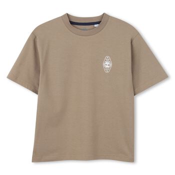 Boys White & Beige Logo T-Shirts ( 2-Pack )