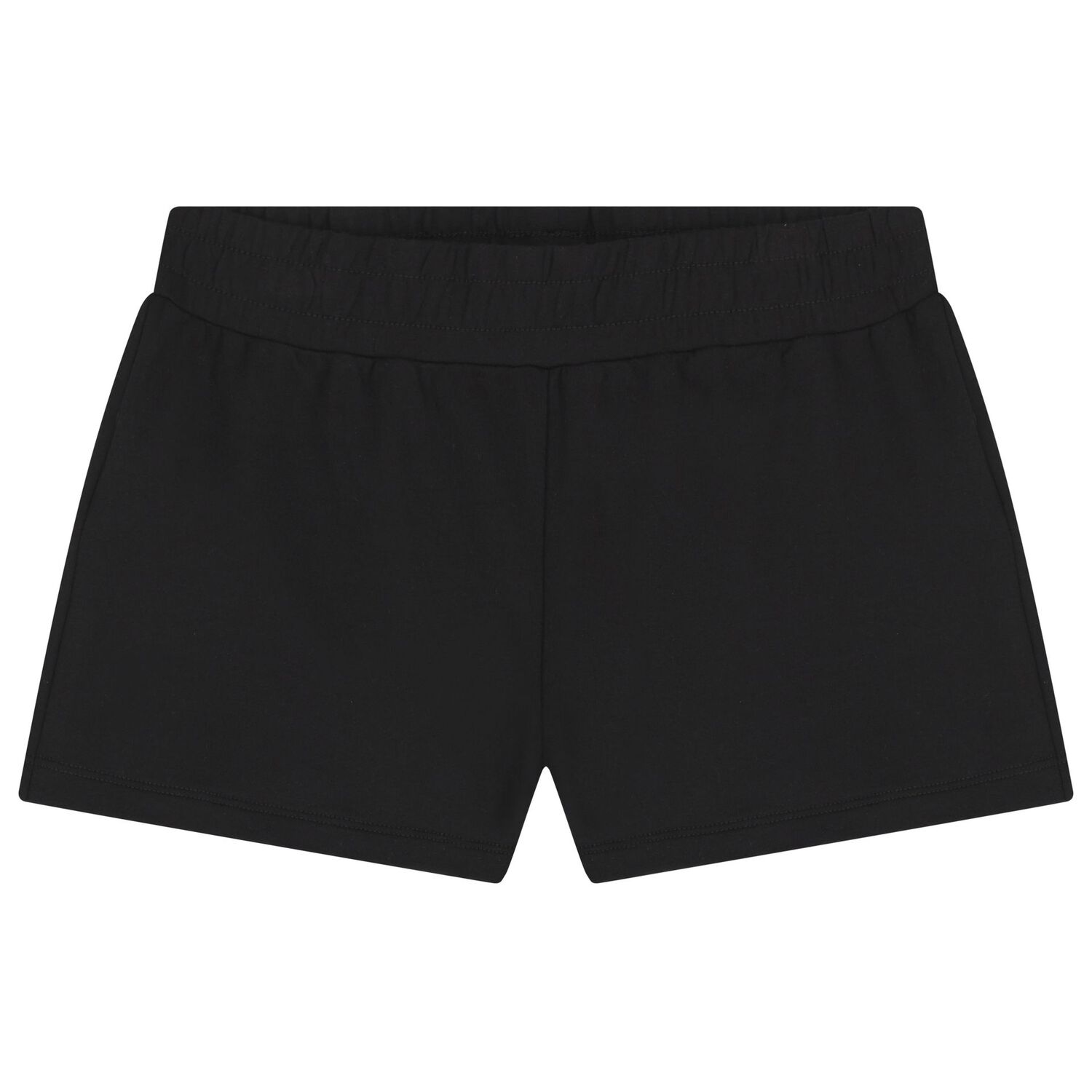 Girls Black Logo Shorts Set, 1, hi-res