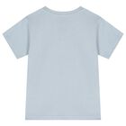 Boys Blue Embossed T-Shirt, 1, hi-res