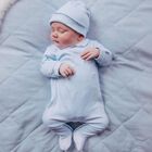 Baby Boys Blue Teddy Bear Babygrow Set, 1, hi-res