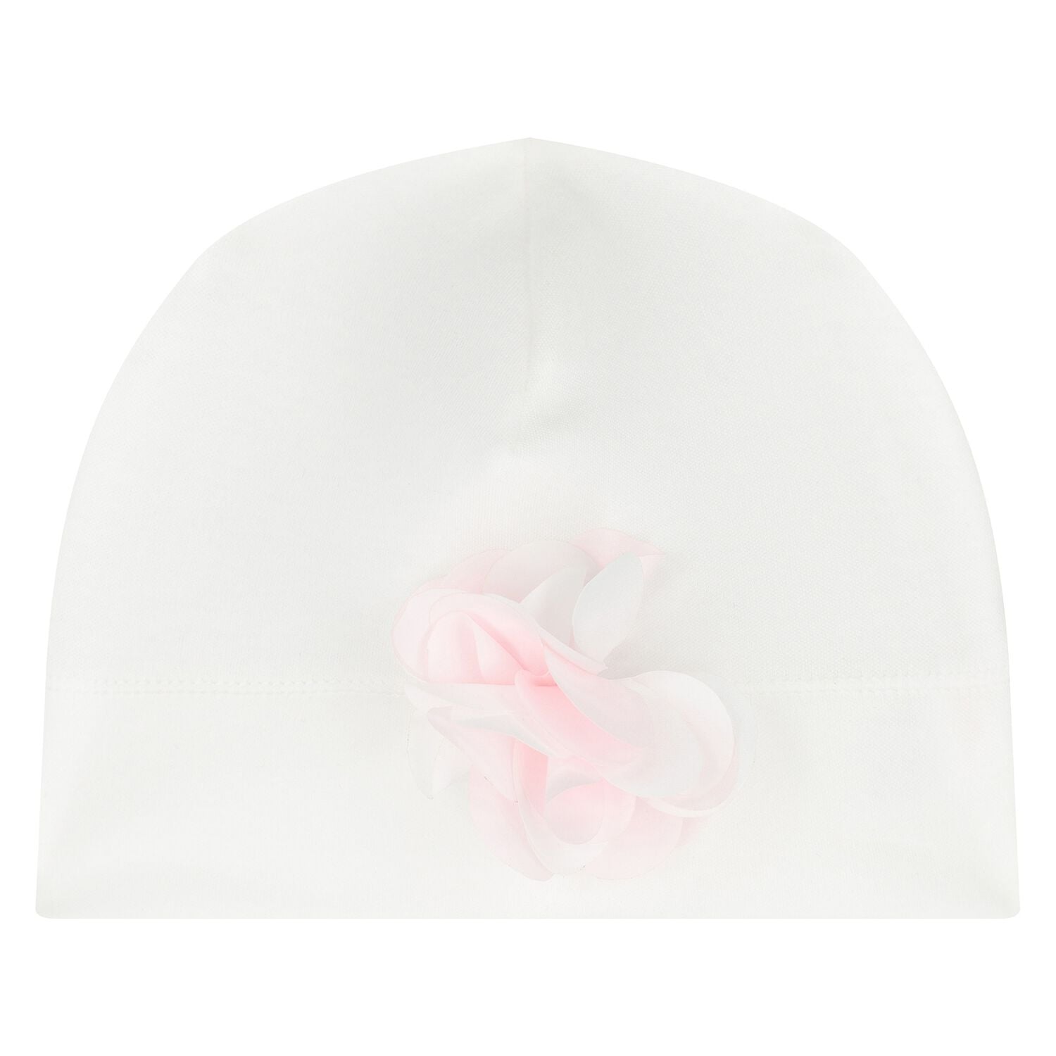 Baby Girls Ivory & Pink Floral Hat, 1, hi-res