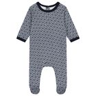 White & Navy Blue Logo Geometric Logo Babygrows ( 2-Pack ), 1, hi-res