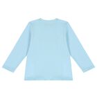Blue Teddy Bear Logo Long Sleeve Top, 3, hi-res