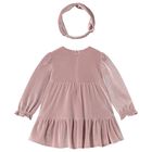Younger Girls Pink Dress Set, 2, hi-res